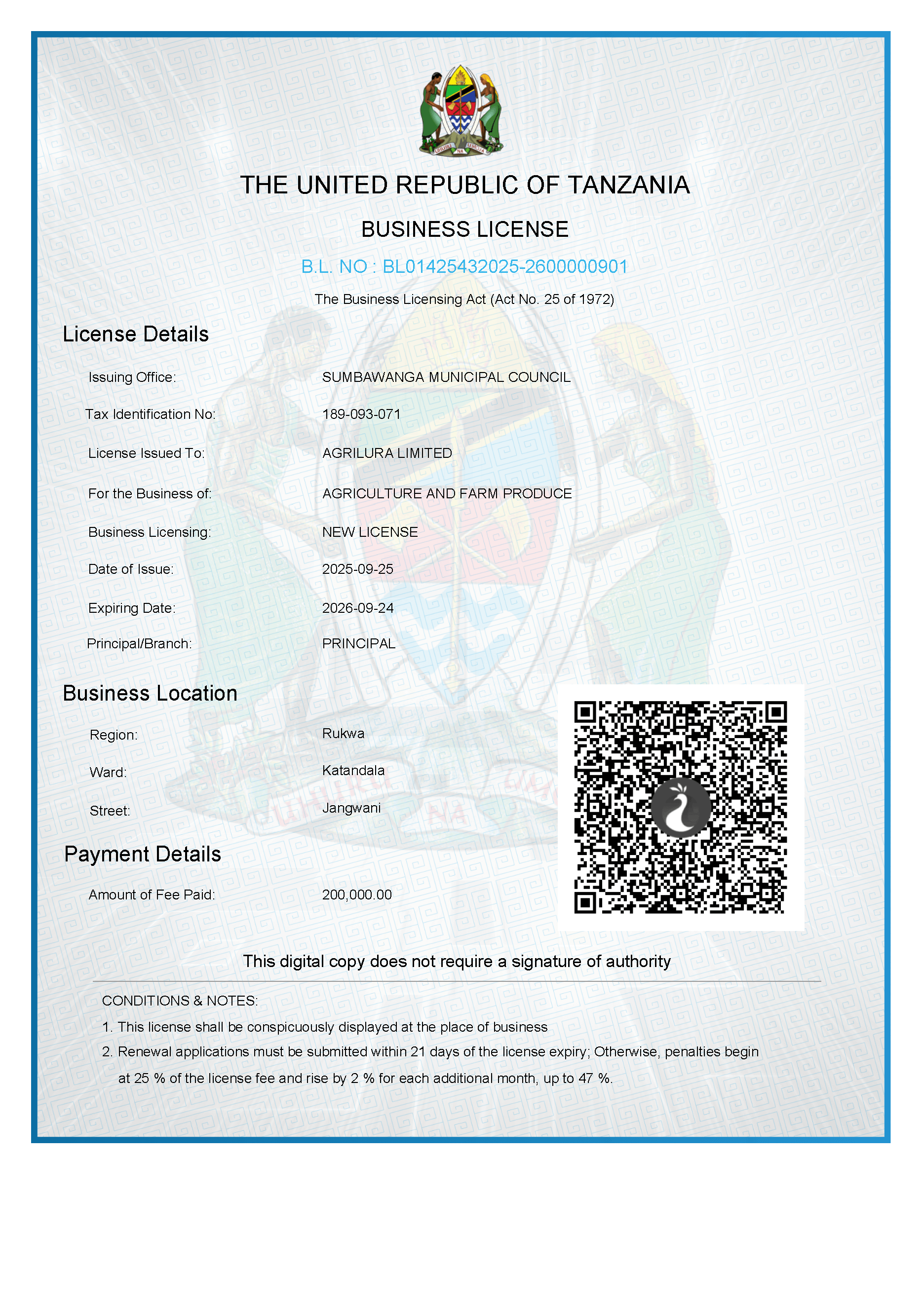 Business license