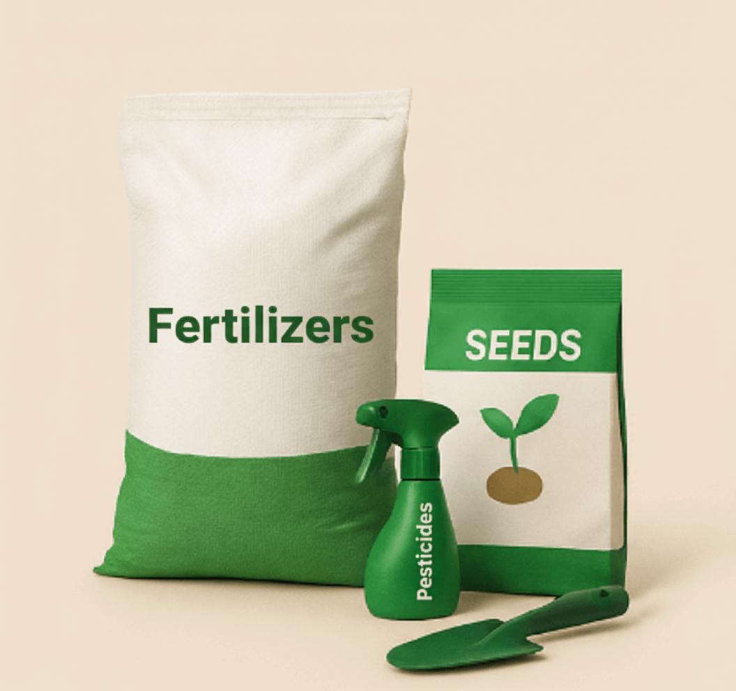 Fertilizer image, seed image, pesticide image